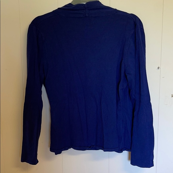 Apt 9 Petite Wrap Sweater Blue - Picture 4 of 4